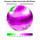 Surface air temperature (in degrees Celsius) predicted by the climate model for winter in the Northern Hemisphere. Image Courtesy of Dan Lunt / University of Bristol